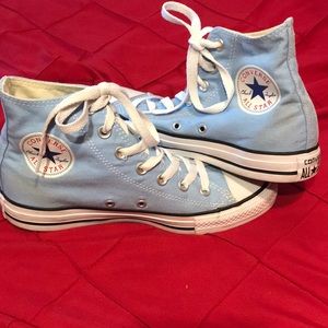 Baby Blue Converse high tops